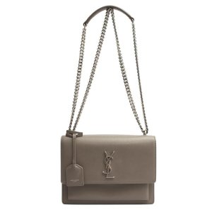 Saint Laurent - Sac bandoulière Sunset, gris