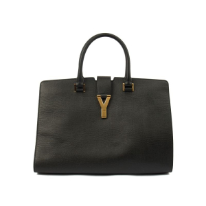 Saint Laurent - Sac cabas Y Ligne en cuir, Noir