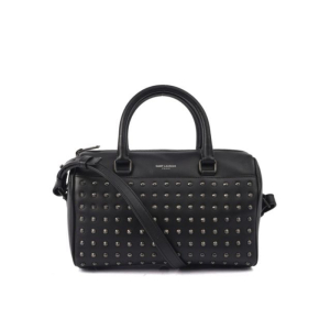 Saint Laurent - Sac bowling Duffle, Noir clouté