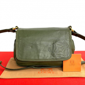 LOEWE Shoulder Bag leather khaki