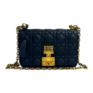 Christian Dior – Sac Bandoulière Addict en Cuir, Bleu