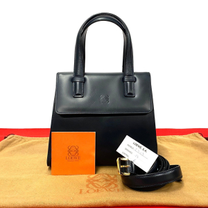 LOEWE Shoulder Bag leather Navy