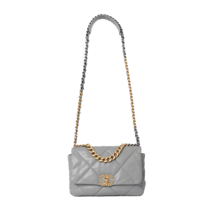 Chanel - Sac à main Classic 19 moyen, Gris