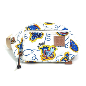 LOEWE Sling bag canvas White x Blue type anagram Waist bag Shoulder Ba