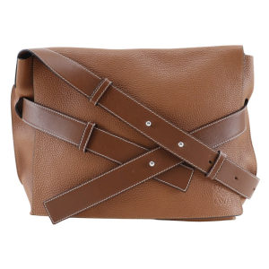 LOEWE Shoulder Bag 319.41.R65 leather Brown Women Used Authentic