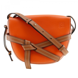 LOEWE Shoulder Bag 321.54.T20 Calfskin Orange / pink Gate Small Women 