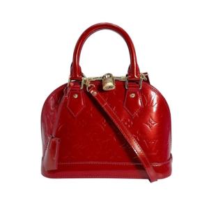 Louis Vuitton – Sac à main Alma BB en cuir Monogram Vernis, Rouge