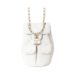 Chanel - Sac à dos matelassé classique, Blanc