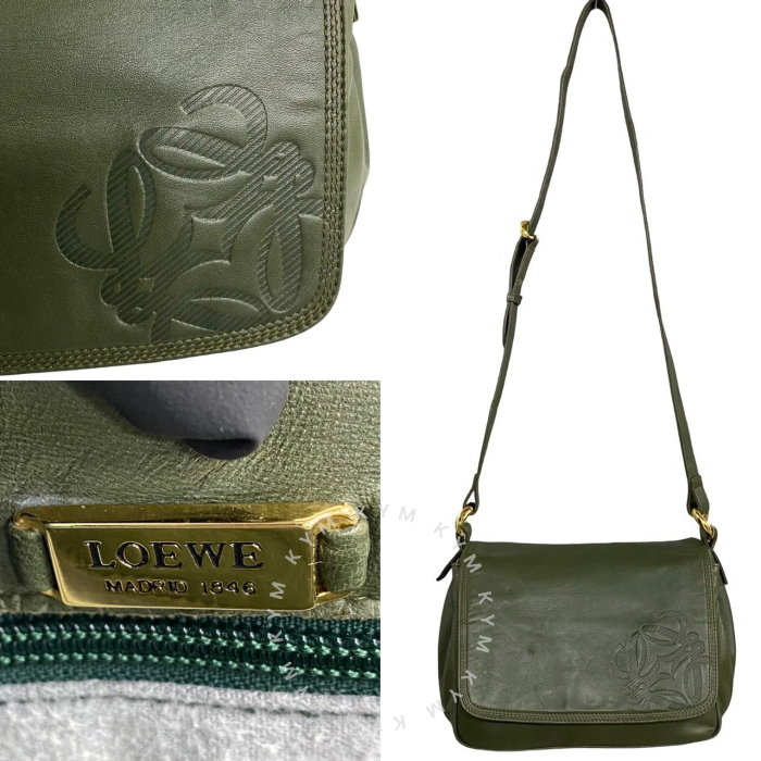 LOEWE Shoulder Bag leather khaki