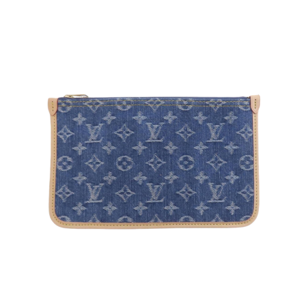 Louis Vuitton - Denim Carryall MM Pochette Bag, Blue