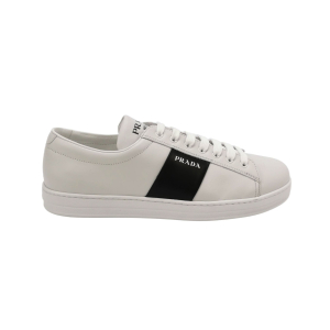 Prada - Brushed Leather Trainers, White
