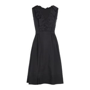 Prada - Ruffle, Sleeveless Dress - Black