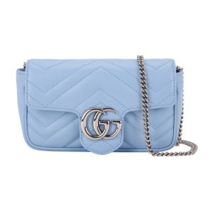 Gucci - GG Mini Marmont Crossbody Bag, Blue