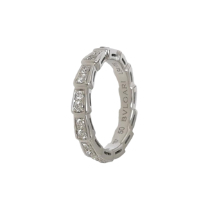 Bvlgari - Serpenti Diamond Ring, Silver