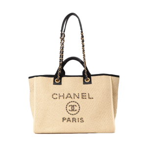 Chanel - Medium Deauville Tote bag, Cream