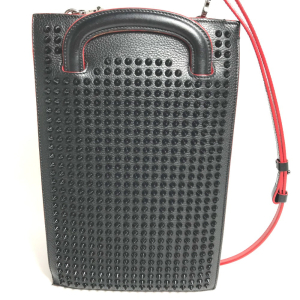 Christian Louboutin Shoulder Bag leather black Spike studs 3WAY mens U